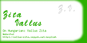 zita vallus business card